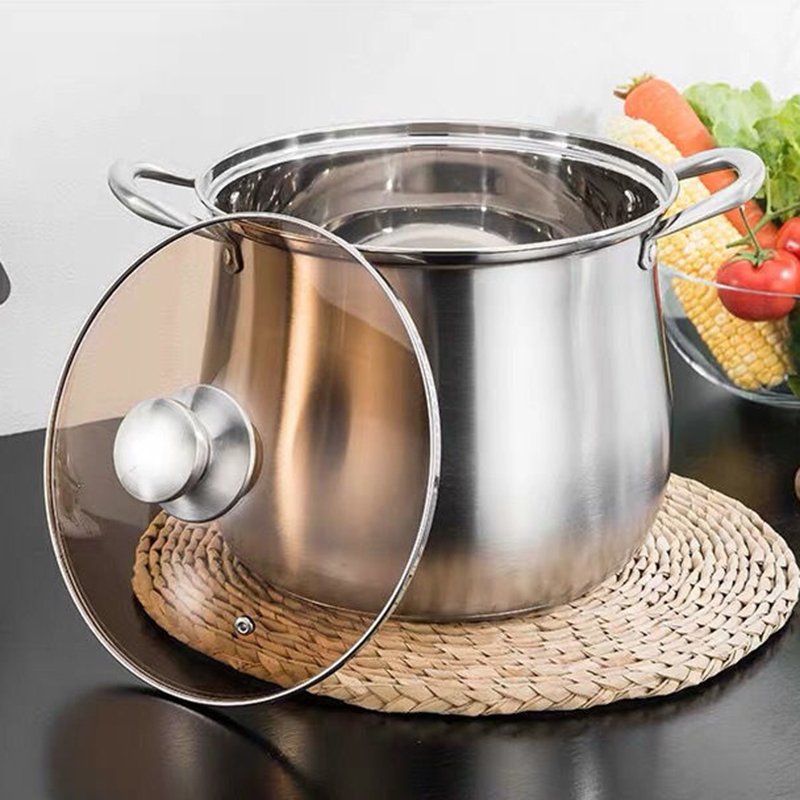 304 stainless steel cooking high stock pot warmer range wholesale set soup and stock pot