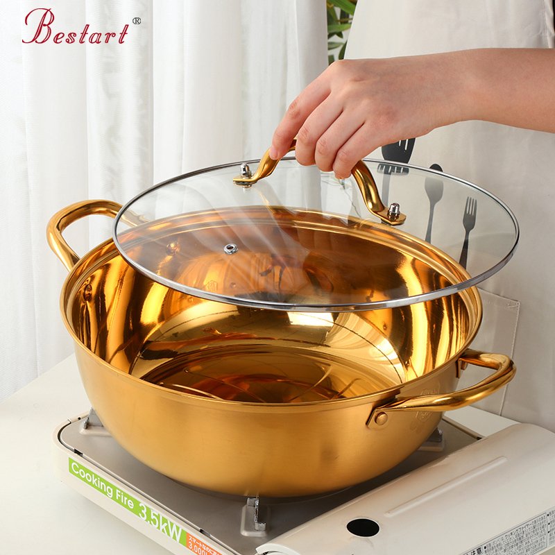 Custom Kitchenware Pots Stainless Steel Nonstick Hot Pot Cooking Pots Cookware Sets