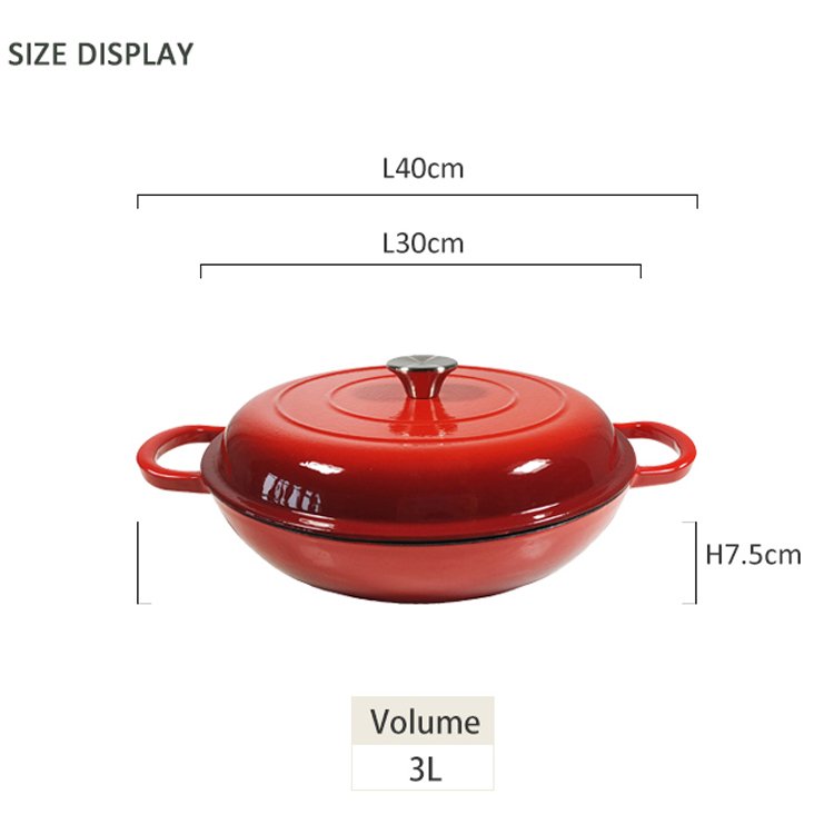 4 Pcs Eco-Friendly Non-Stick Cast Iron Cookware Set Enamel Sea Food enamel coated cast iron Casserole for Kitchen Use