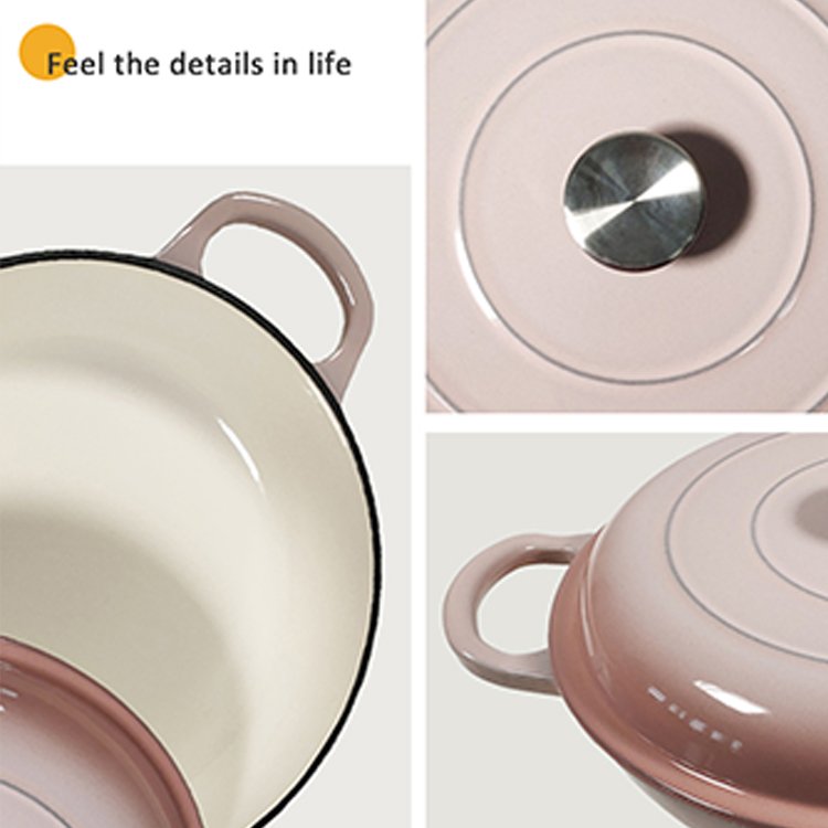4 Pcs Eco-Friendly Non-Stick Cast Iron Cookware Set Enamel Sea Food enamel coated cast iron Casserole for Kitchen Use
