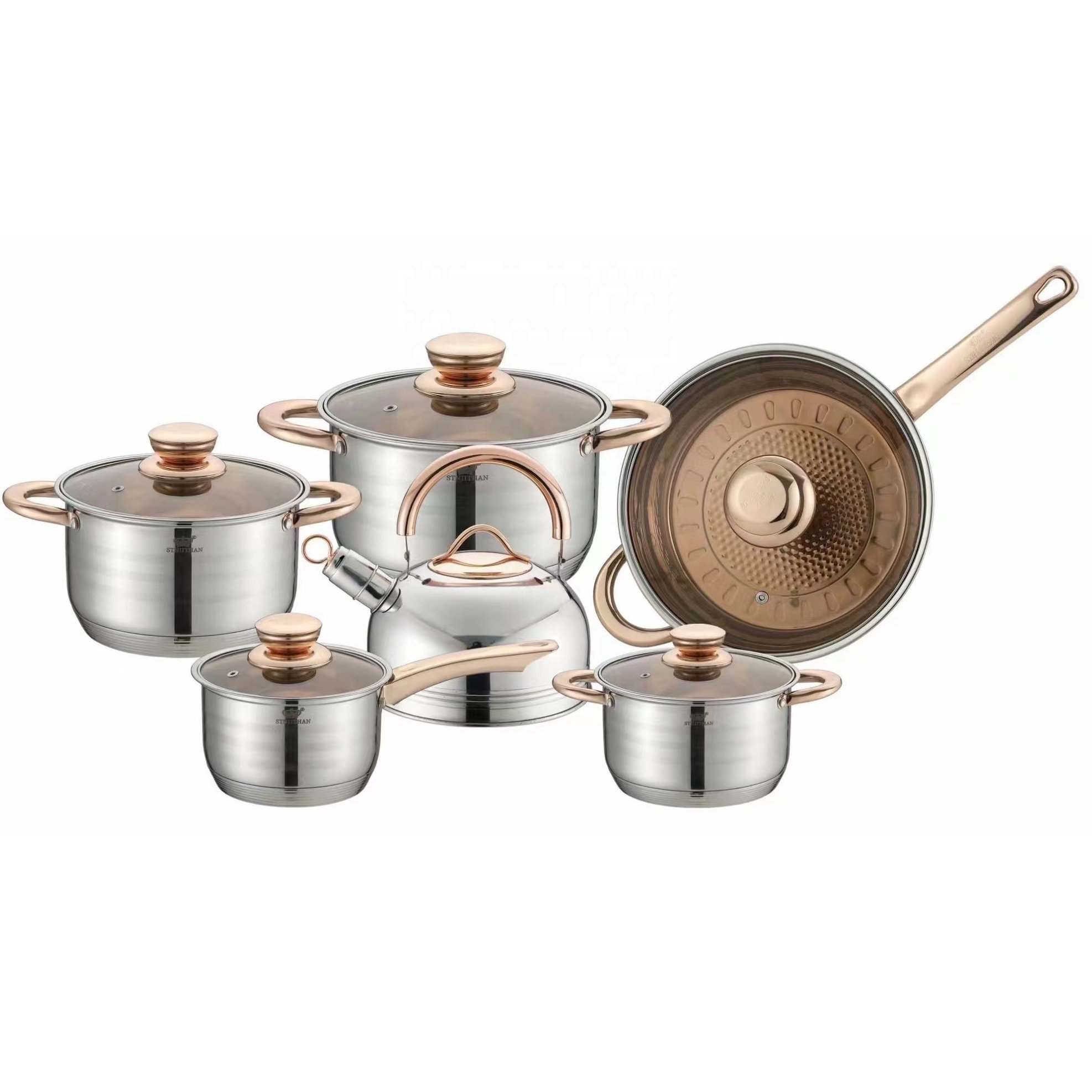2024 New Arrivals kitchenware Set Induction Induction Cooking Pot and kitchen casserole non stick cookware set