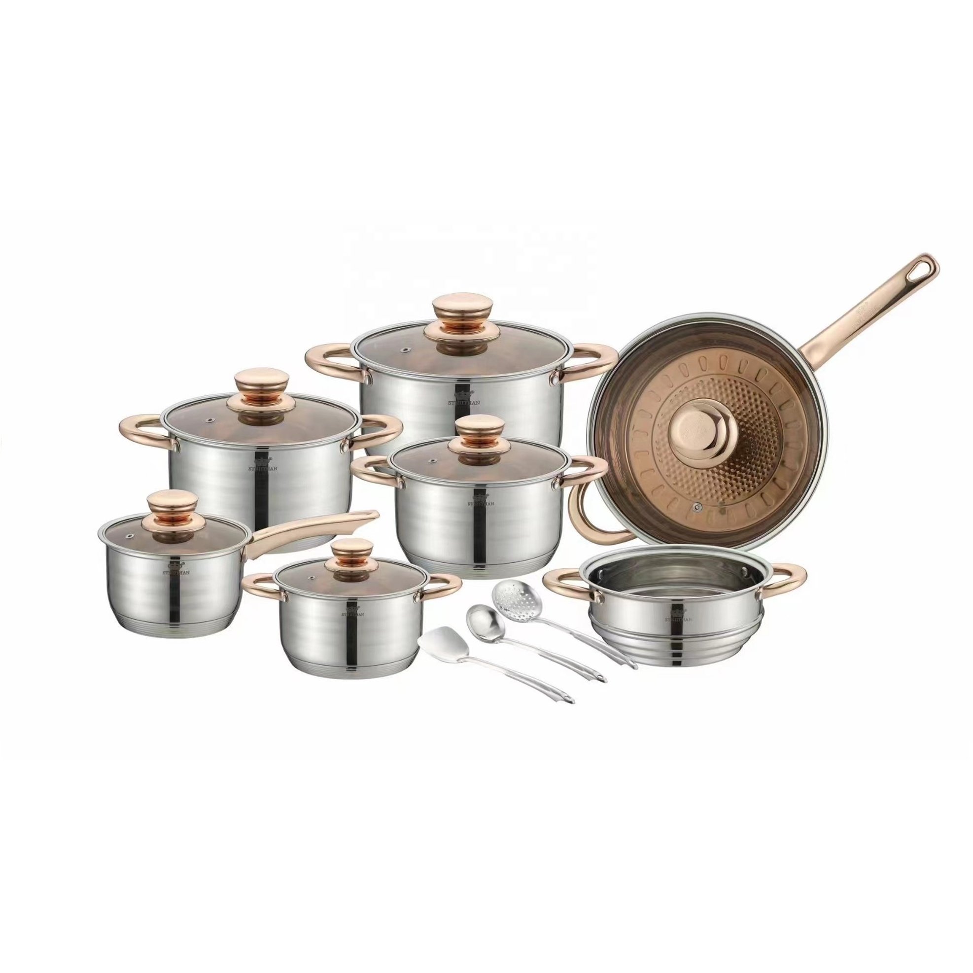 2024 New Arrivals kitchenware Set Induction Induction Cooking Pot and kitchen casserole non stick cookware set