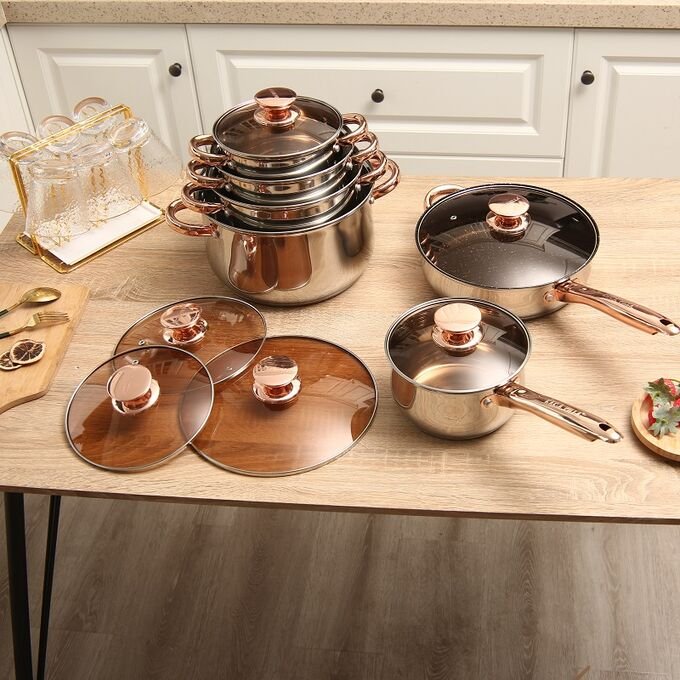 2024 New Arrivals kitchenware Set Induction Induction Cooking Pot and kitchen casserole non stick cookware set