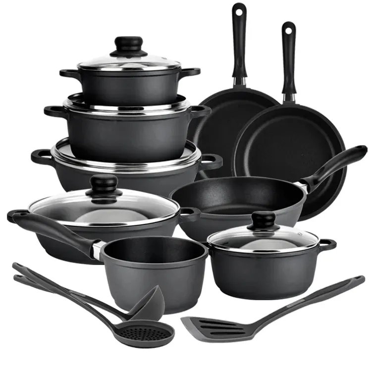 High Durability Die Casting Aluminum Non Stick Cookware Set Cooking Pot And Pan