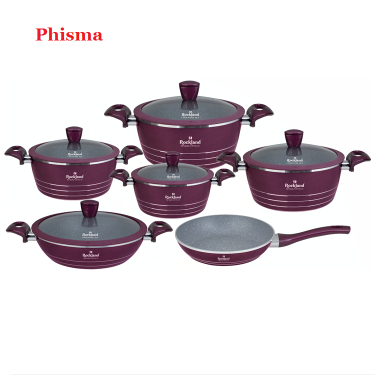 Phisma High Quality 11PCS Non Stick Induction Cooking Pots And Pans Cookware Forged Aluminum Cookware Sets