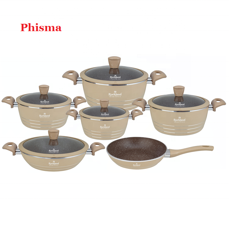 Phisma High Quality 11PCS Non Stick Induction Cooking Pots And Pans Cookware Forged Aluminum Cookware Sets