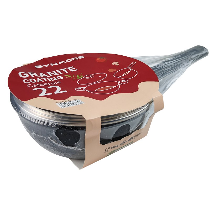 non stick casserole set granite casting nonstick cookware set carbon steel soup sauce pot set with cover cooking pot