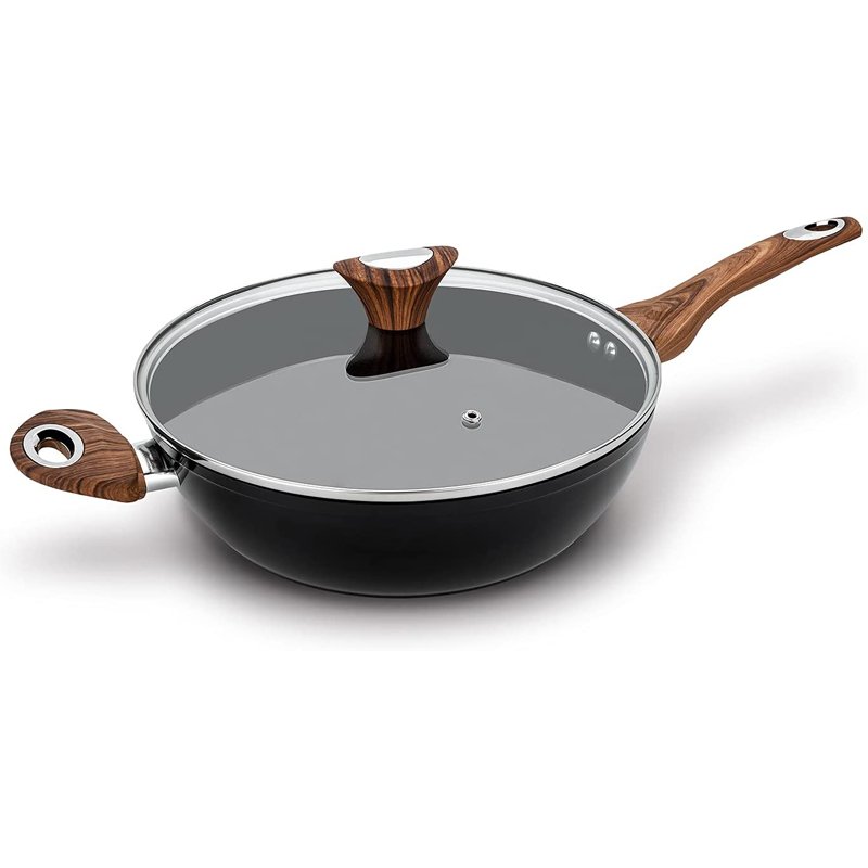 Hot sale 9pcs non stick ceramic cookware set forged aluminum oil free kitchen cookingware cookware set