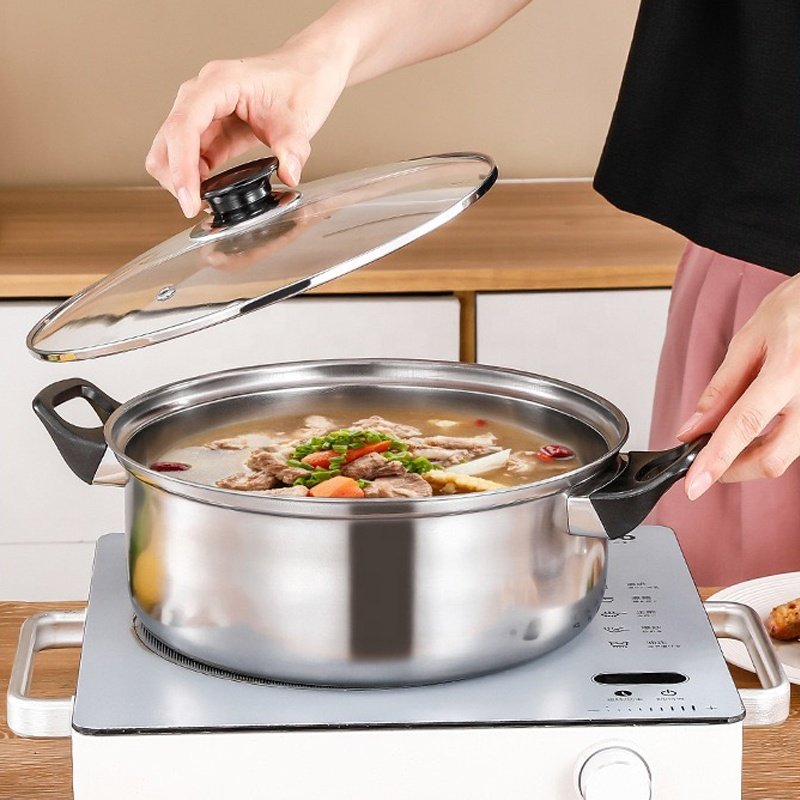 Factory Wholesale 12 Pcs Non Stick Stainless Steel Cookware Set Pots And Pans