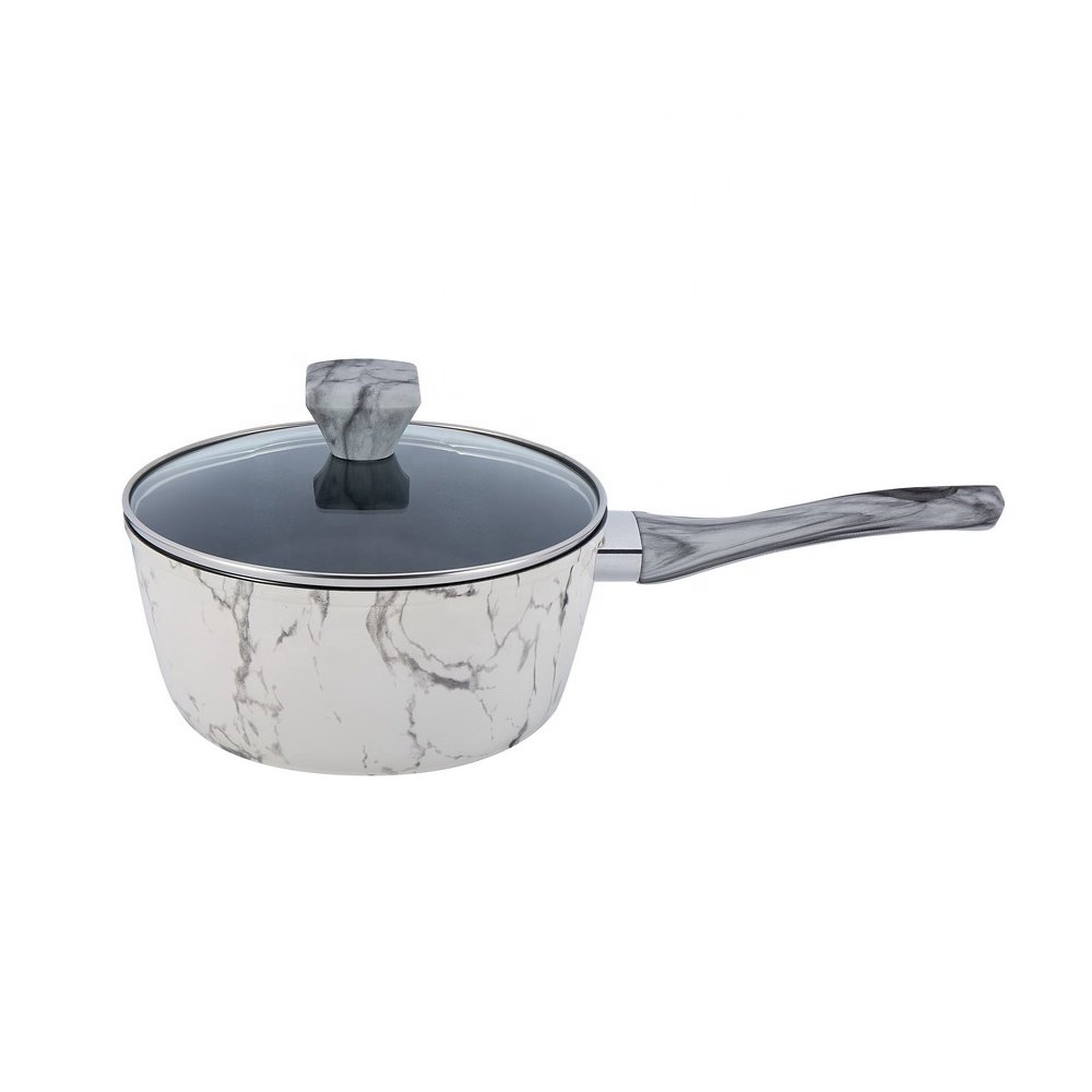 Tornado Aluminum cooking pot set non-stick cookware Factory Aluminum Non stick pot sets with decal printing
