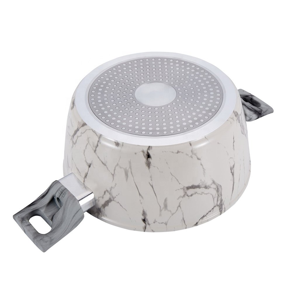 Tornado Aluminum cooking pot set non-stick cookware Factory Aluminum Non stick pot sets with decal printing