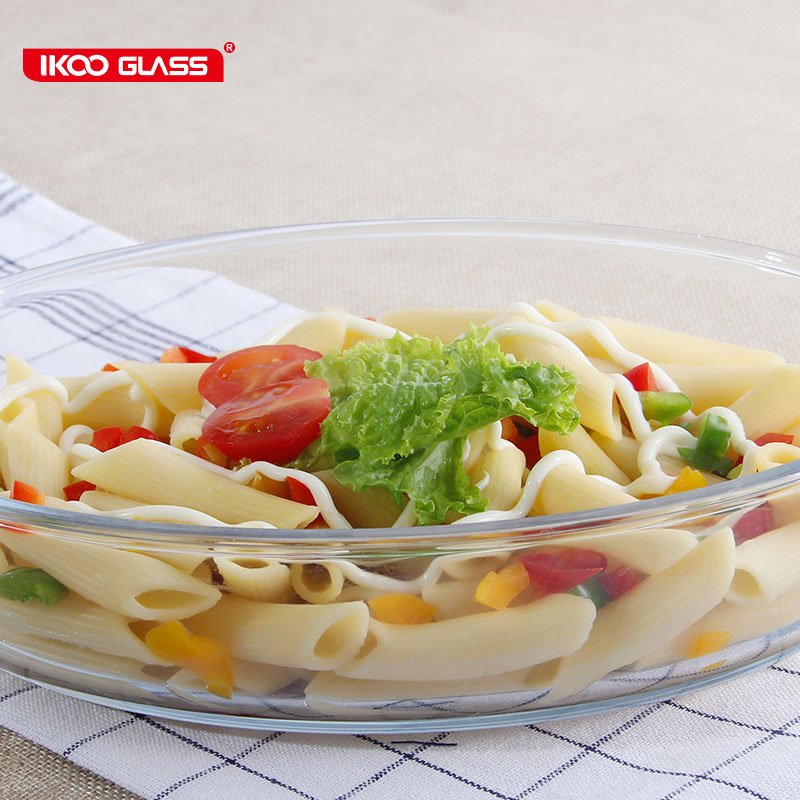 3pcs Baking Dish set Table Service Glass Dish Baking Tray Heat Resistant Glass Oven Safe Baking Pan