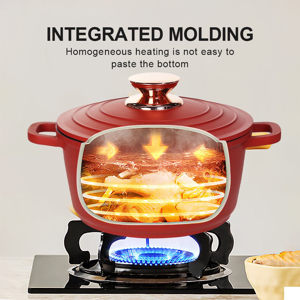Donnor Heavy Duty Classic Die Cast Aluminum Non Stick Granite Pots For Cooking Sets With Cooking Utensils