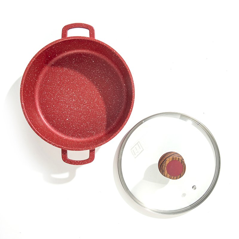 MGC Soup Pot With Lid Nonstick Stock Pot With Lid Stock Pan Induction Compatible Aluminum Coating Pan