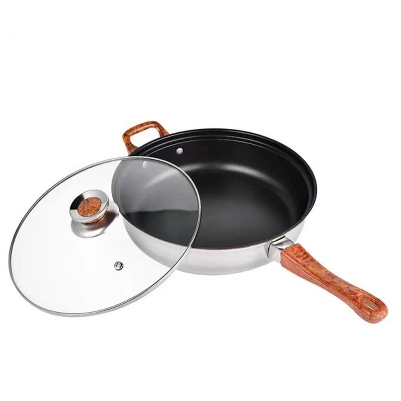 Multi Colors Wholesale Stainless Steel Soup Pot Casserole Cooking Double Bottom Pot kettle sets Enamel Cast Iron Cookware Set