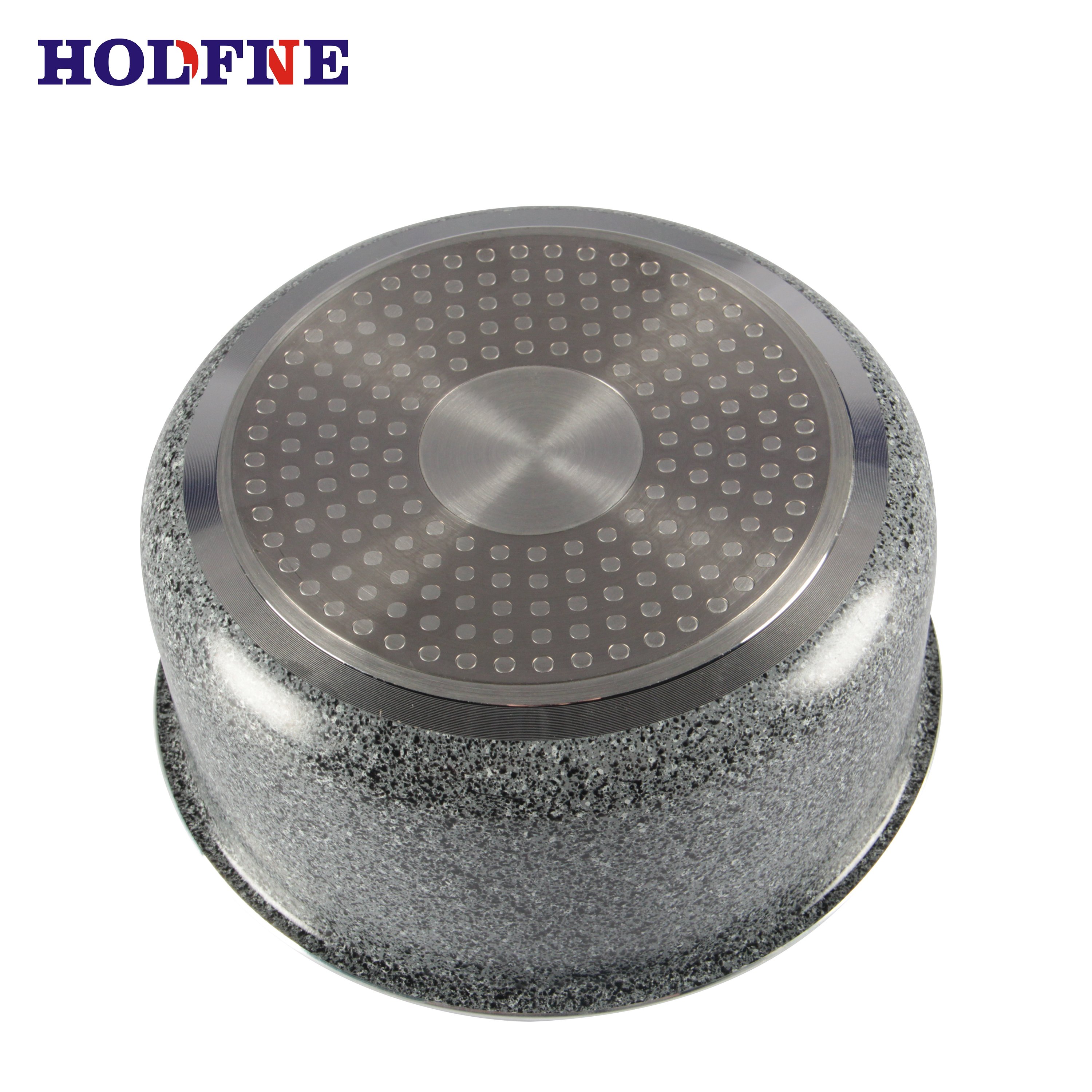 Factory direct Wholesale Granite coating Marble lines 2pcs frying pan aluminium non stick cookware set with removable handle