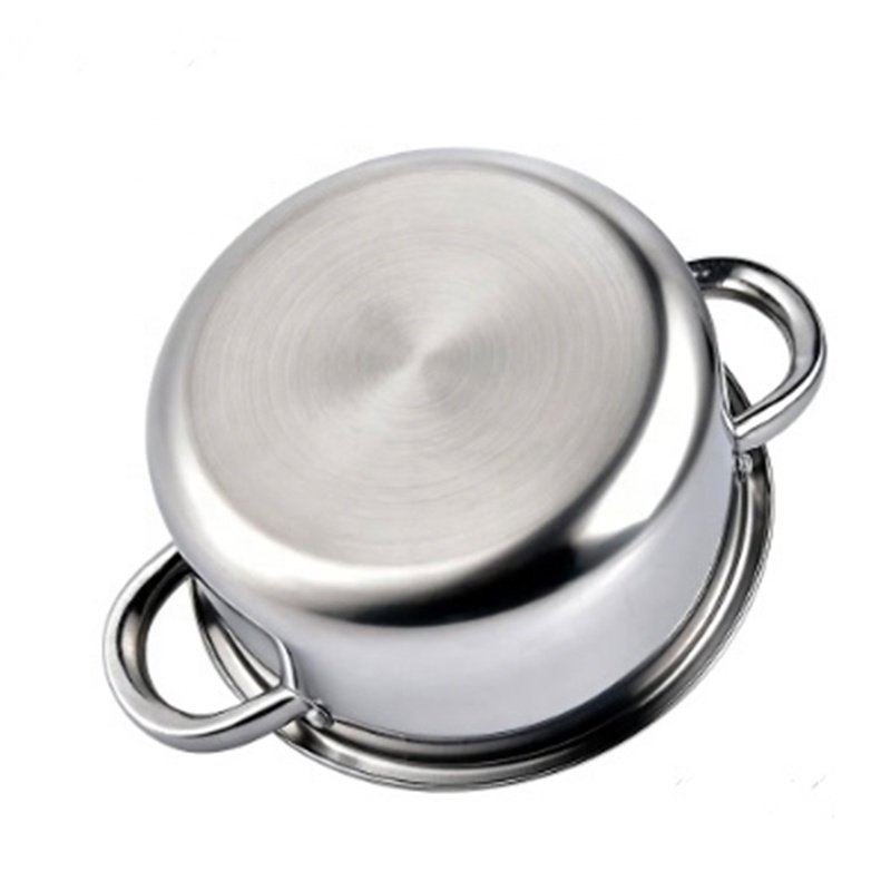 2024 Wholesale KitchenWare Set Stainless Steel Cooking Soup Pot Non Stick Cookware Sets with Steel Lid
