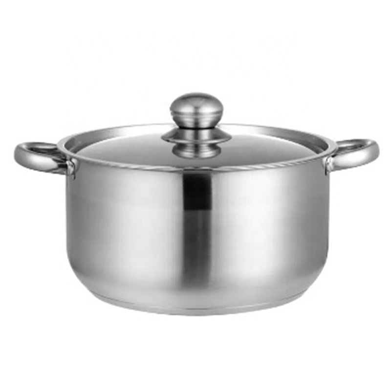 2024 Wholesale KitchenWare Set Stainless Steel Cooking Soup Pot Non Stick Cookware Sets with Steel Lid