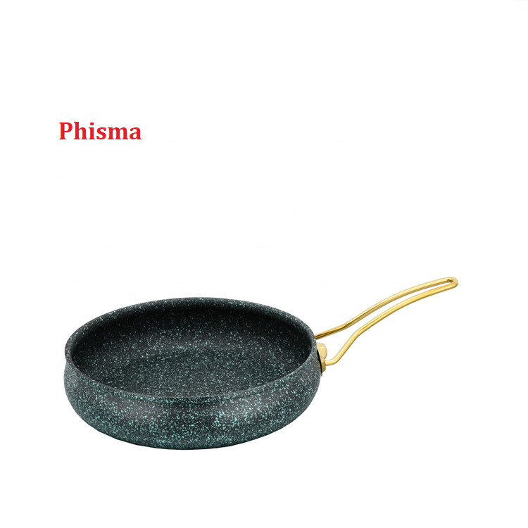 New Collection Pressed Aluminium Cookware Set Granite Non Stick Marble Coating With S/S Handle