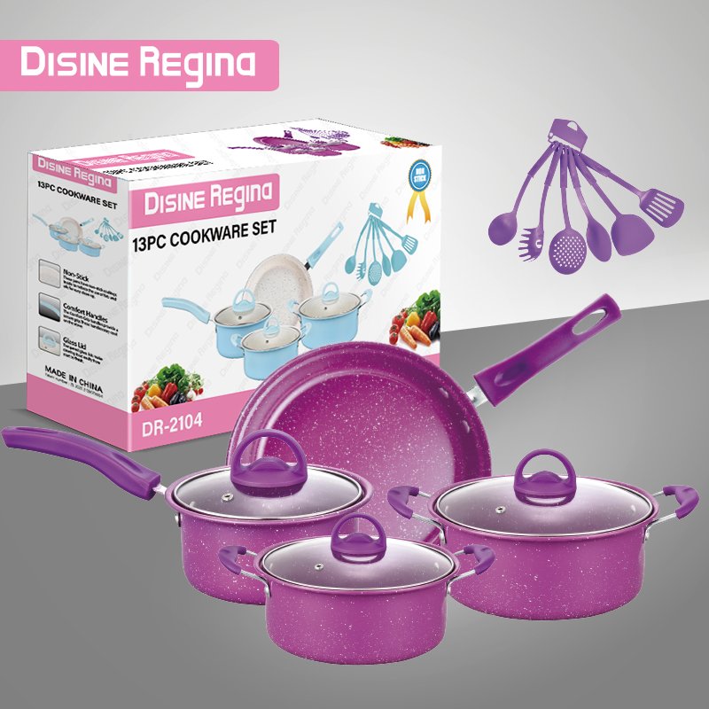 Premium Cookware Sets with Frying Pan Soup Pan and Milk Pan Vintage Style Cooking Pot Set