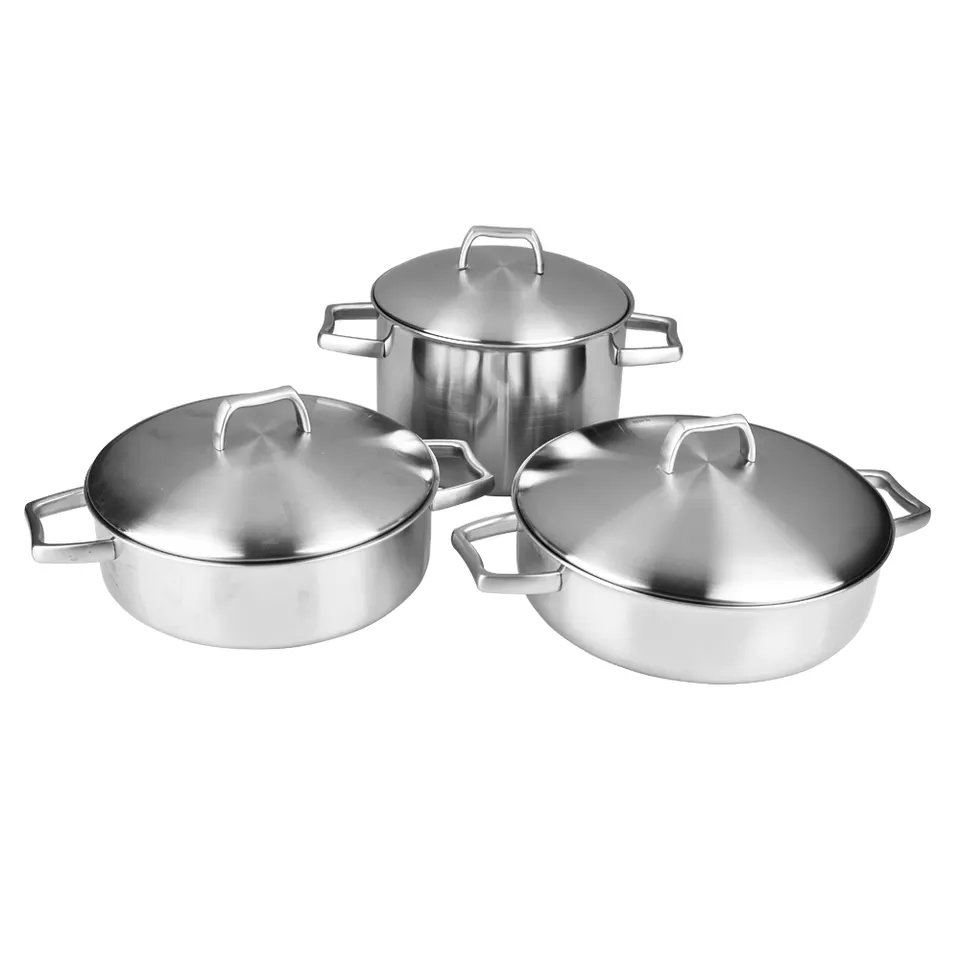 Triply Kitchen tools Stainless Steel Non Stick Cookware Sets Cooking Pot