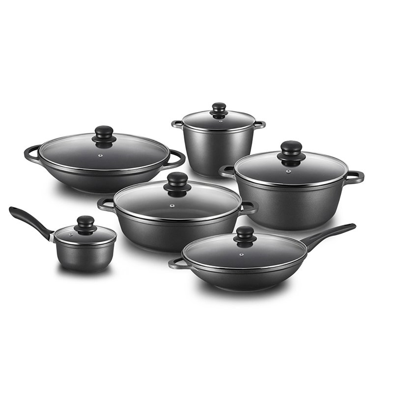 DSFOM 8506 Multi-purpose Professional Aluminum Cooking Set Pot and Pan Combo for Chefs