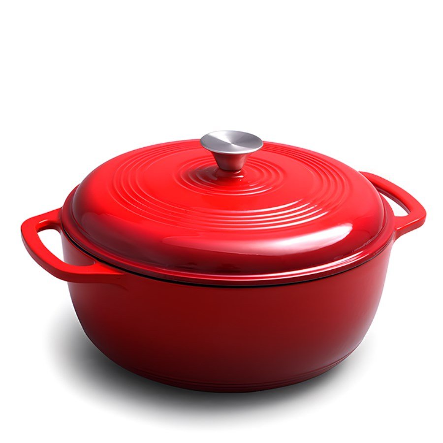 Eco-Friendly Non-Stick Cast Iron Cookware Set Enamel Coated Cast Iron Sea Food Casserole Cooking Pots for Kitchen Use