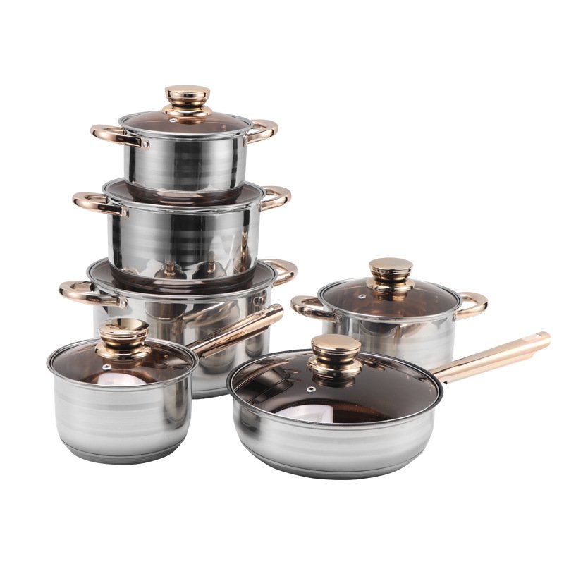 Premium materials cookware sets high quality cooking pots Flavor-preserving frying pan