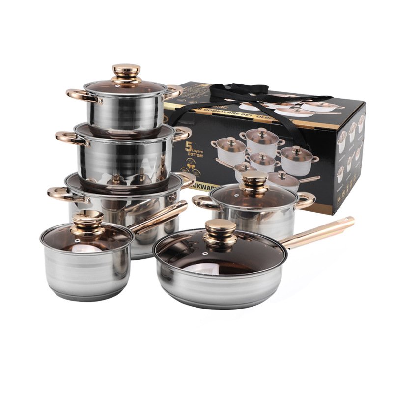 Premium materials cookware sets high quality cooking pots Flavor-preserving frying pan