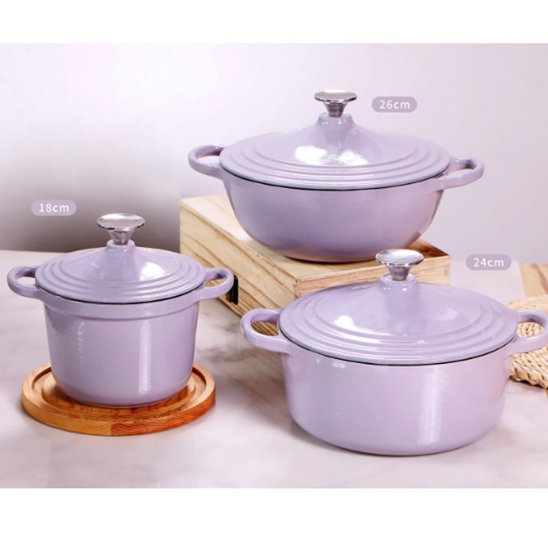 Kitchen Cooking Pots Cast Iron Sets Cookware Casserole Pink Cookware Sets Of Korean