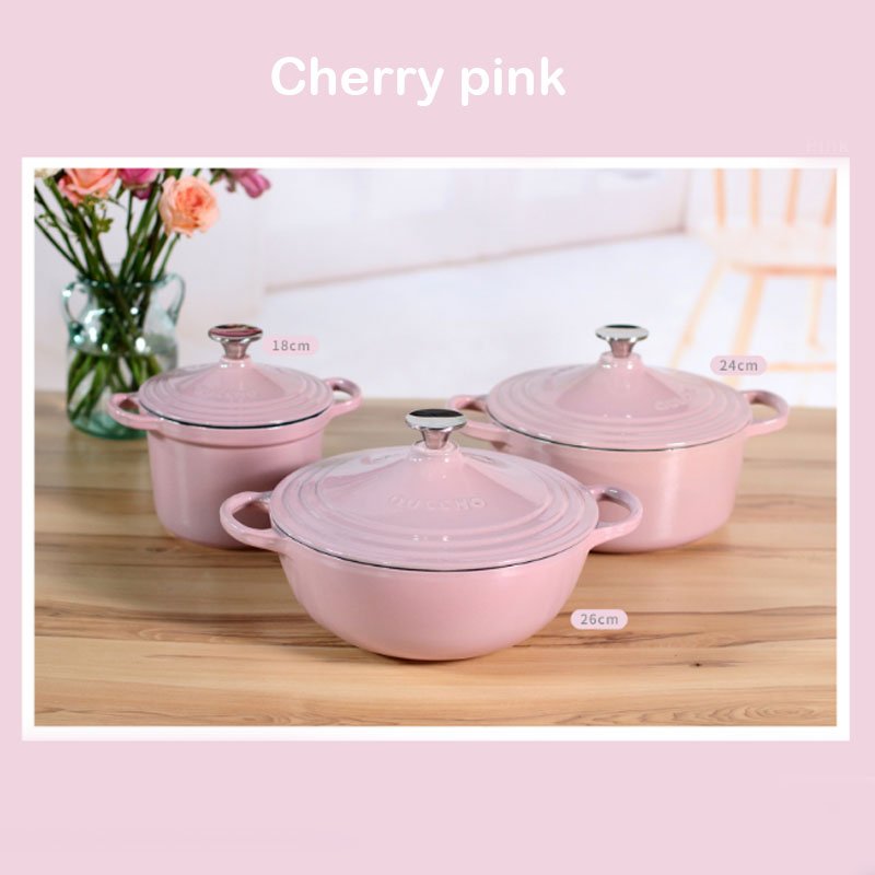 Kitchen Cooking Pots Cast Iron Sets Cookware Casserole Pink Cookware Sets Of Korean