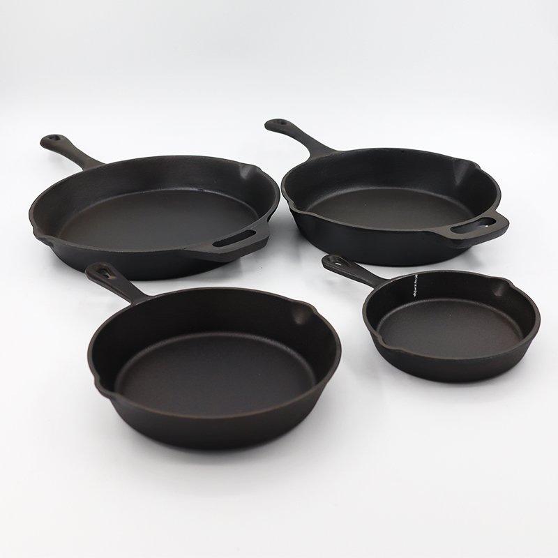 factory non stick pot kitchen egg round frying pan cast iron cookware sets frying pan