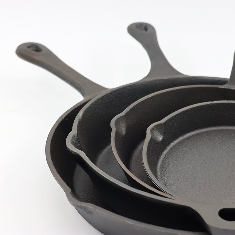 factory non stick pot kitchen egg round frying pan cast iron cookware sets frying pan