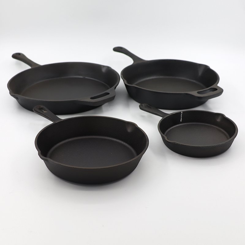factory non stick pot kitchen egg round frying pan cast iron cookware sets frying pan