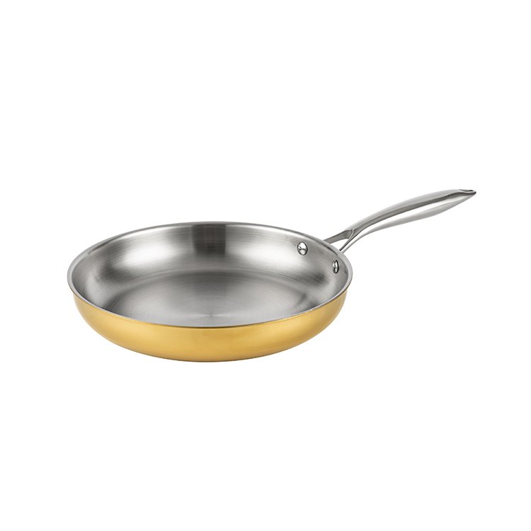 High End Golden PVD Outer 5 Pcs Kitchenware Stainless Steel saucepot and Pans Cookware Set for Cooking Stewing