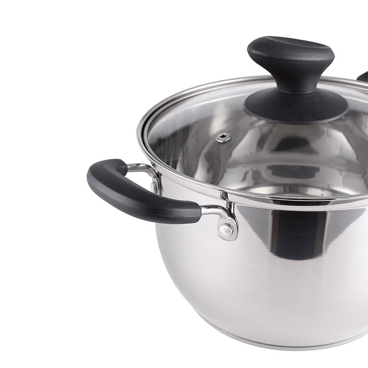 4 Sizes Kitchen Pots Stainless Steel Cooking Pot Cookware Set