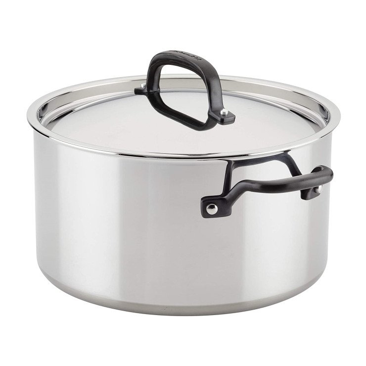 hot sell 10 pieces Induction Kitchenware 5-Ply clad Stainless Steel Cookware Sets Pots And Pans Set