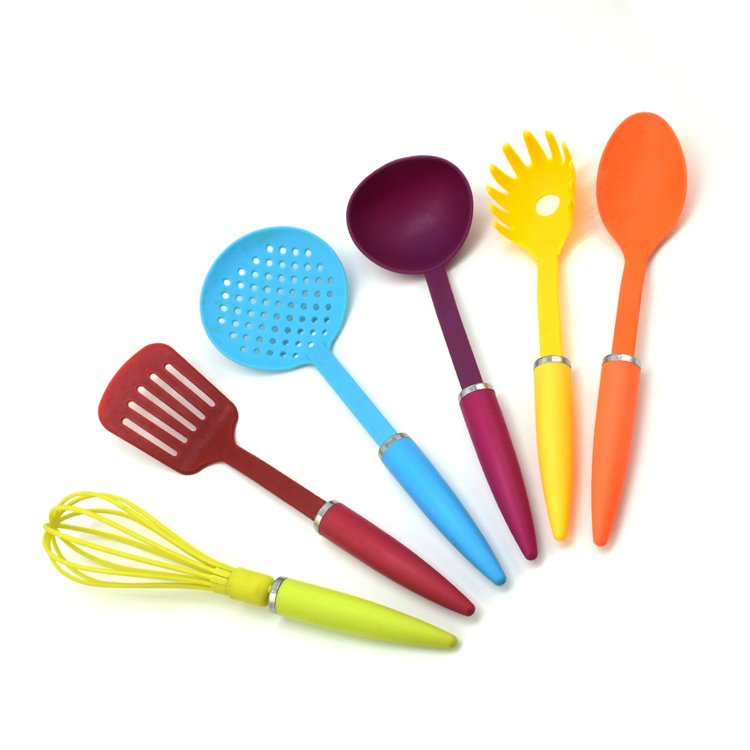 Non stick Kitchen Tools Cookware Set 7pcs Nylon Cooking Utensils with holder