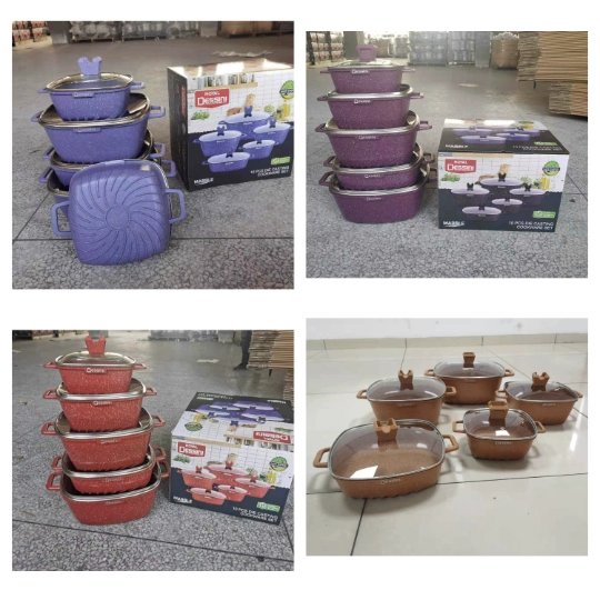 Kitchen Cooking Die Cast Kitchen 20/24/28/32/28cm 10pcs Cookware Set Bohemian Panelas Cookware Set Casserole