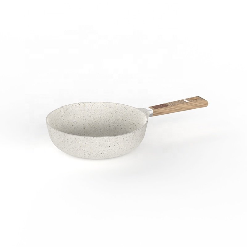 High quality aluminum non stick cookware set wooden handle