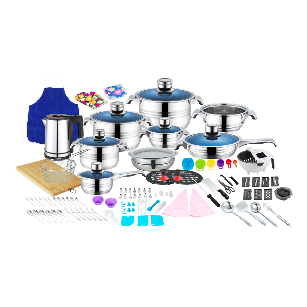Popular Design With Wide Edge Thermometer Knob Induction Cookware Set Nonstick Kitchen Wear Cooking Pots