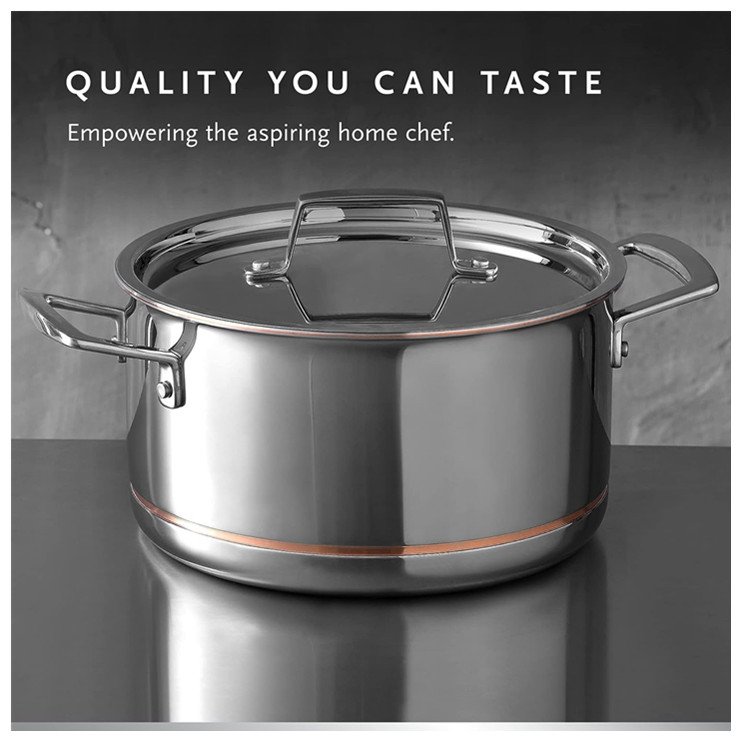 High quality 5(7)pcs 5-ply stainless steel cookware sets kitchenware