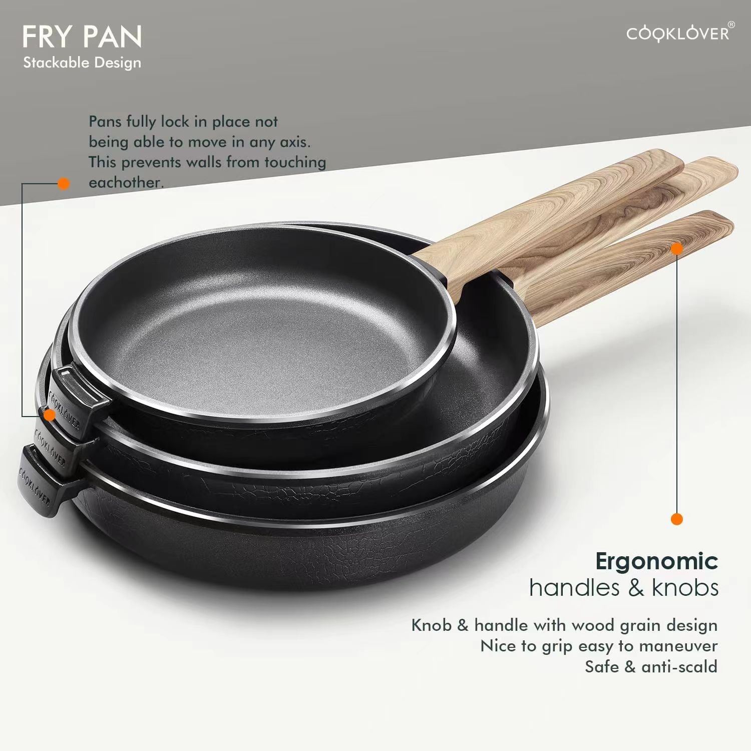 Hot sale 10 pcs Die Cast Aluminium Non-stick Kitchen Cookware Sets kitchen soup pot fry pan High quality soup pot