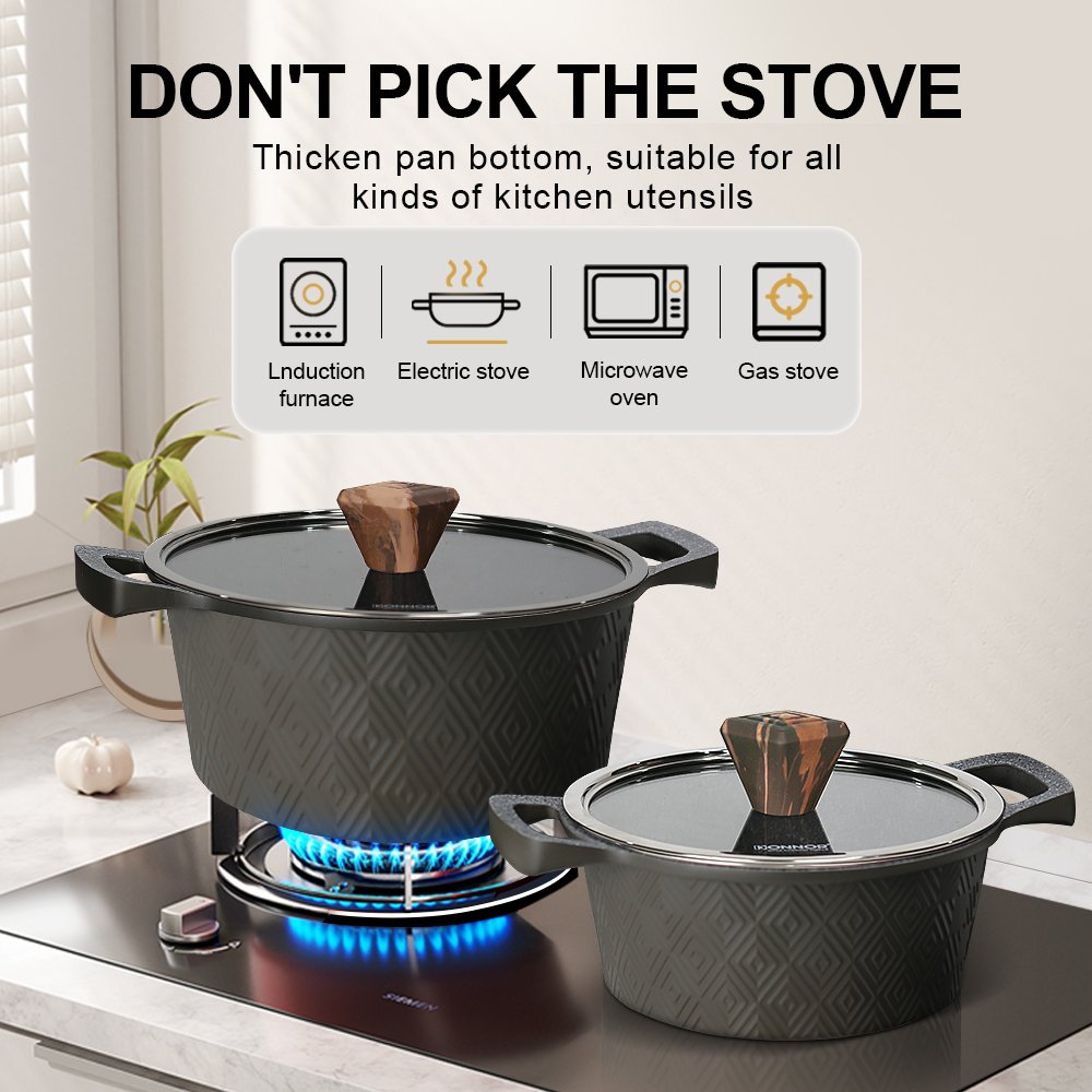 Donnor Magic Series15pcs Drop Shipping Non Stick Die Cast Aluminum Cookware Set