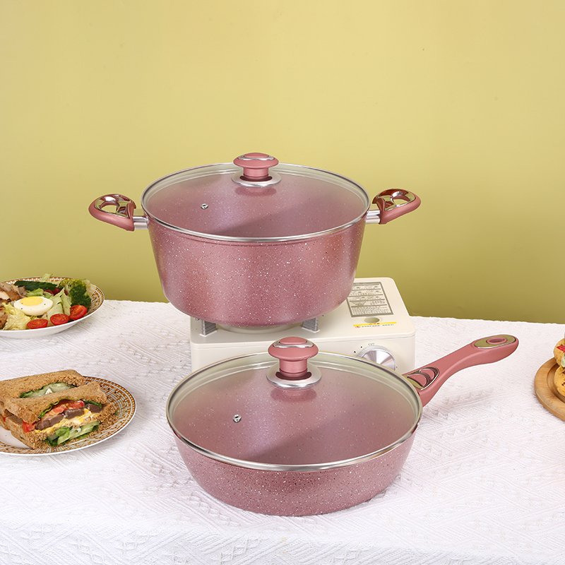 Wholesale Cooking Milk Non Stick Pot Set Kitchen Aluminum Soup Pot Cookware Set