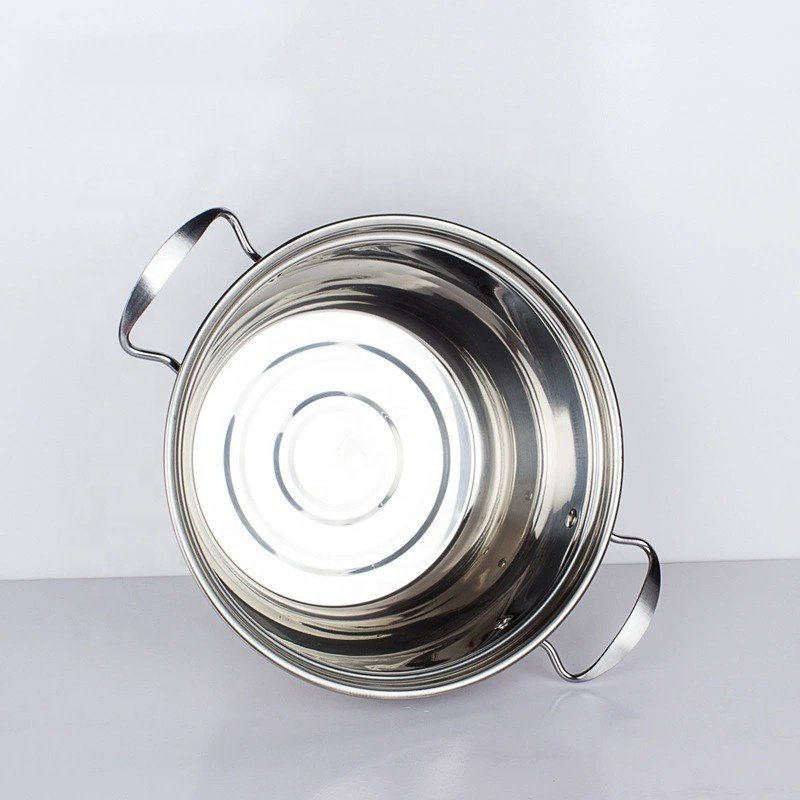6pcs Wholesale Multipurpose Stainless Steel Cookware Sets Soup Stock Cooking Pot Korean Soup Pots With Glass Lids