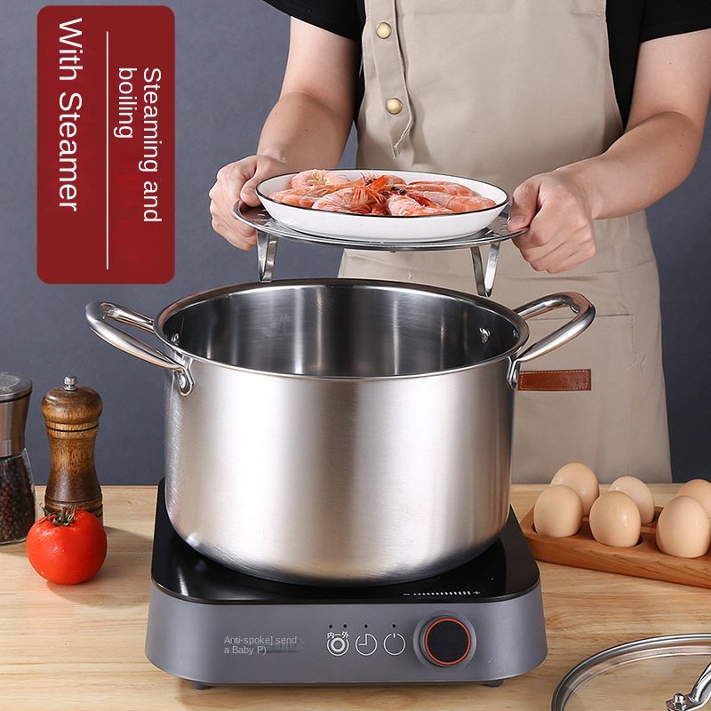 Kitchenware Cookware Stainless Steel Kitchen Casserol Cookware Stockpot Pasta Stock Soup Pot With Lid