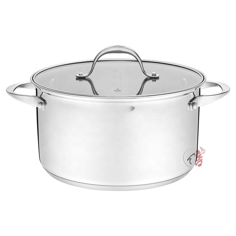 OEM/ODM Cookware Manufacturer Customized 6pcs Stainless Steel Cooking Pots And Pans Cookware Set