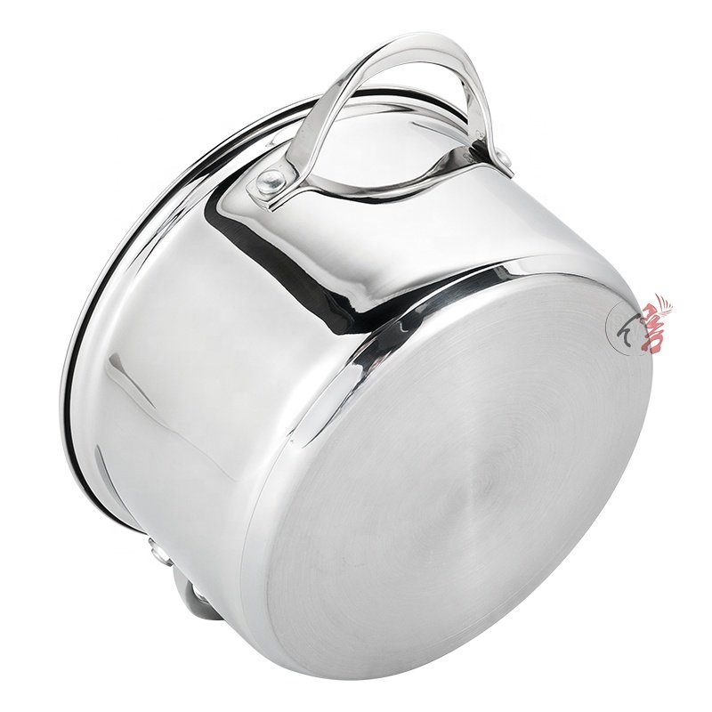 OEM/ODM Cookware Manufacturer Customized 6pcs Stainless Steel Cooking Pots And Pans Cookware Set