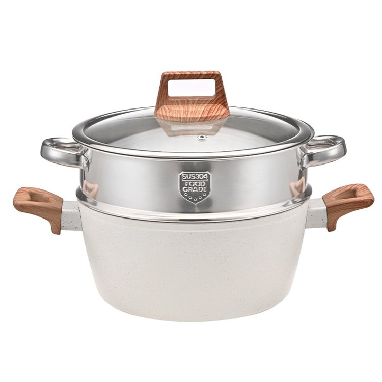 Cooking Pots Sets Nonstick Cookware Pots and Pans White Black Granite 12 Pcs Non Stick Frying Pans & Saucepans Cookware Set